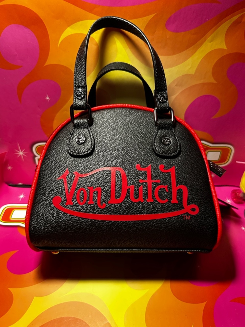 ⚡️Von Dutch Black & Red Dome Mini Satchel was $149